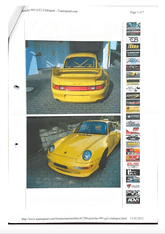 1996 Porsche 993 GT2 Clubsport Paint to Sample