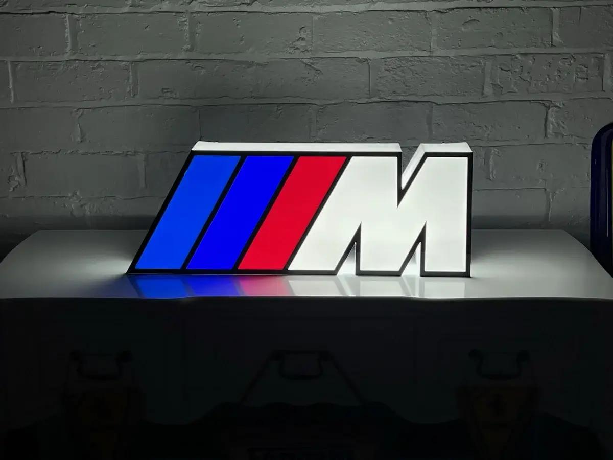  Illuminated BMW M Power Logo Sign