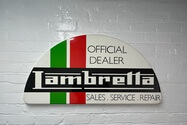  Genuine Lambretta Scooters Dealership Sign