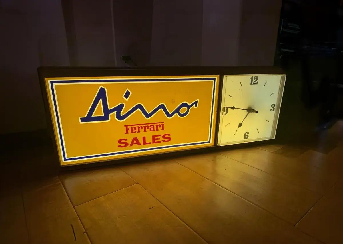  Authentic 1970S Illuminated Ferrari Dino Clock