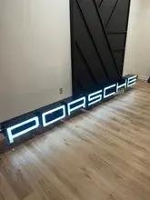 Large Illuminated Porsche Style Sign