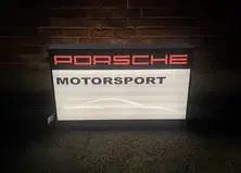 Authentic Illuminated Porsche Motorsport Sign