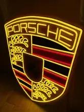 Neon Style LED Porsche Crest