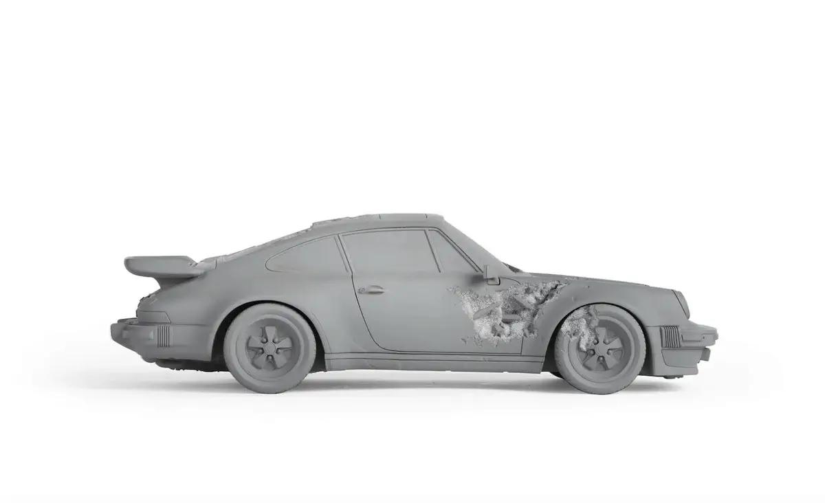 No Reserve Daniel Arsham Eroded Porsche 911 Turbo Grey #197/500