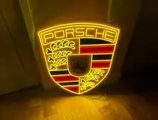  Neon Style LED Porsche Crest