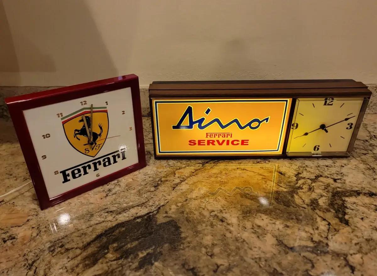 Pair of Authentic 1970s/1980s Ferrari Dealership Clocks