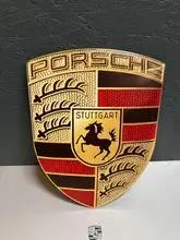  Authentic Porsche Design Drivers Selection Enamel Porsche Crest (12" X 15 1/2")