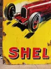 No Reserve Shell Gasoline Enamel Racecar Style Sign