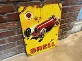No Reserve Shell Gasoline Enamel Racecar Style Sign