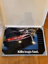 Authentic Porsche "Kills Bugs Fast" Enamel Sign