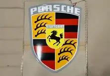 No Reserve Enamel Porsche Dealership Crest