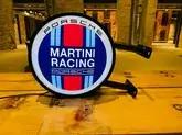No Reserve Illuminated Porsche Martini Reproduction Sign