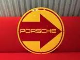 No Reserve Porsche Style Garage/Collection Entrance Enamel Sign 20"