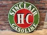 No Reserve Sinclair H-C Gasoline Porcelain Style Sign
