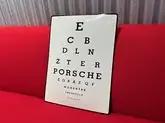 No Reserve Porsche Style Enamel Eye Chart Sign