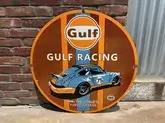 No Reserve Gulf Racing Porsche 911 Style Enamel Sign