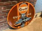 No Reserve Gulf Racing Porsche 911 Style Enamel Sign