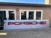 Large Authentic Illuminated Porsche Dealership Sign