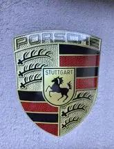 DT: Authentic Porsche Design Drivers Selection Enamel Porsche Crest (12" X 15 1/2")