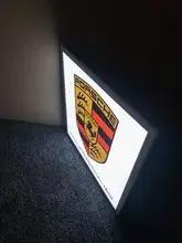 No Reserve Illuminated Reproduction Porsche Crest Sign