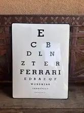  Ferrari Style Enamel Eye Chart Sign