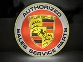 DT: Illuminated Reproduction Porsche Authorized Sales, Service, Parts Sign