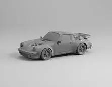 No Reserve Daniel Arsham Eroded Porsche 911 Turbo Grey #239/500