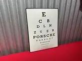 No Reserve Porsche Style Enamel Eye Chart Sign