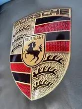DT: Enamel Porsche Crest (12" X 15 1/2")