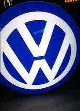  Large Illuminated Volkswagen Round Sign