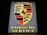 DT: Illuminated Reproduction Porsche Service Sign