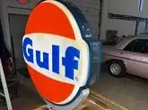 DT: Large Illuminated Gulf Gas Station Pole Sign