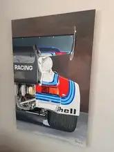 No Reserve Original Painting of the 1974 Martini Porsche 911 RSR by Mike Zagorski