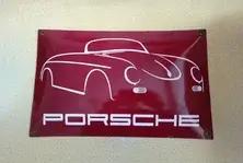 No Reserve Porsche 356 Enamel Style Sign