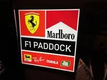 Illuminated Ferrari F1 Paddock Event Sign