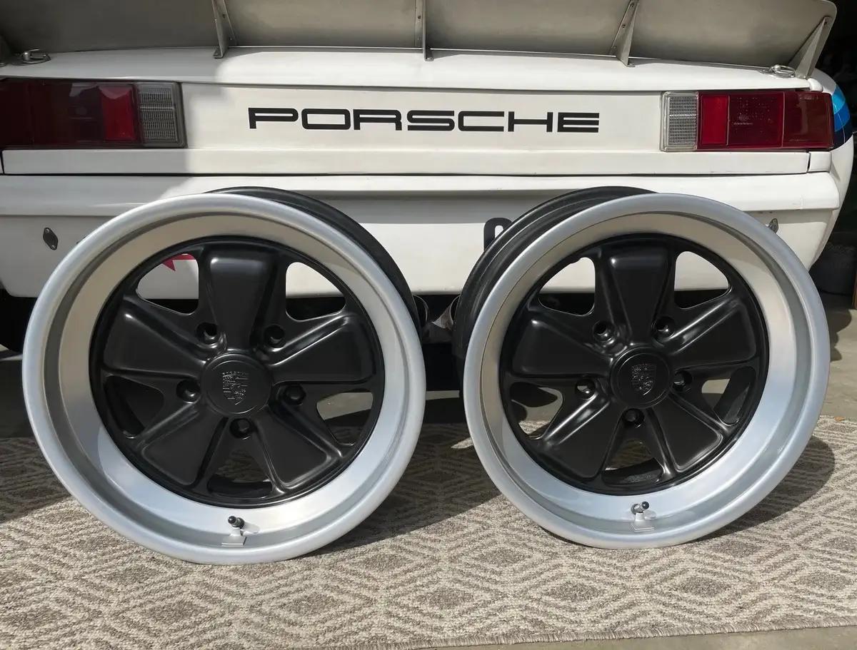 DT: Pair of 7" x 16" OEM Porsche Fuchs Wheels