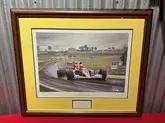 No Reserve Ayrton Senna Signed "Home Town Hero" Print by Artist Andrew Kitson