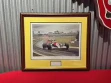 No Reserve Ayrton Senna Signed "Home Town Hero" Print by Artist Andrew Kitson