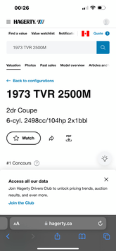 1973 TVR 2500M 4-Speed