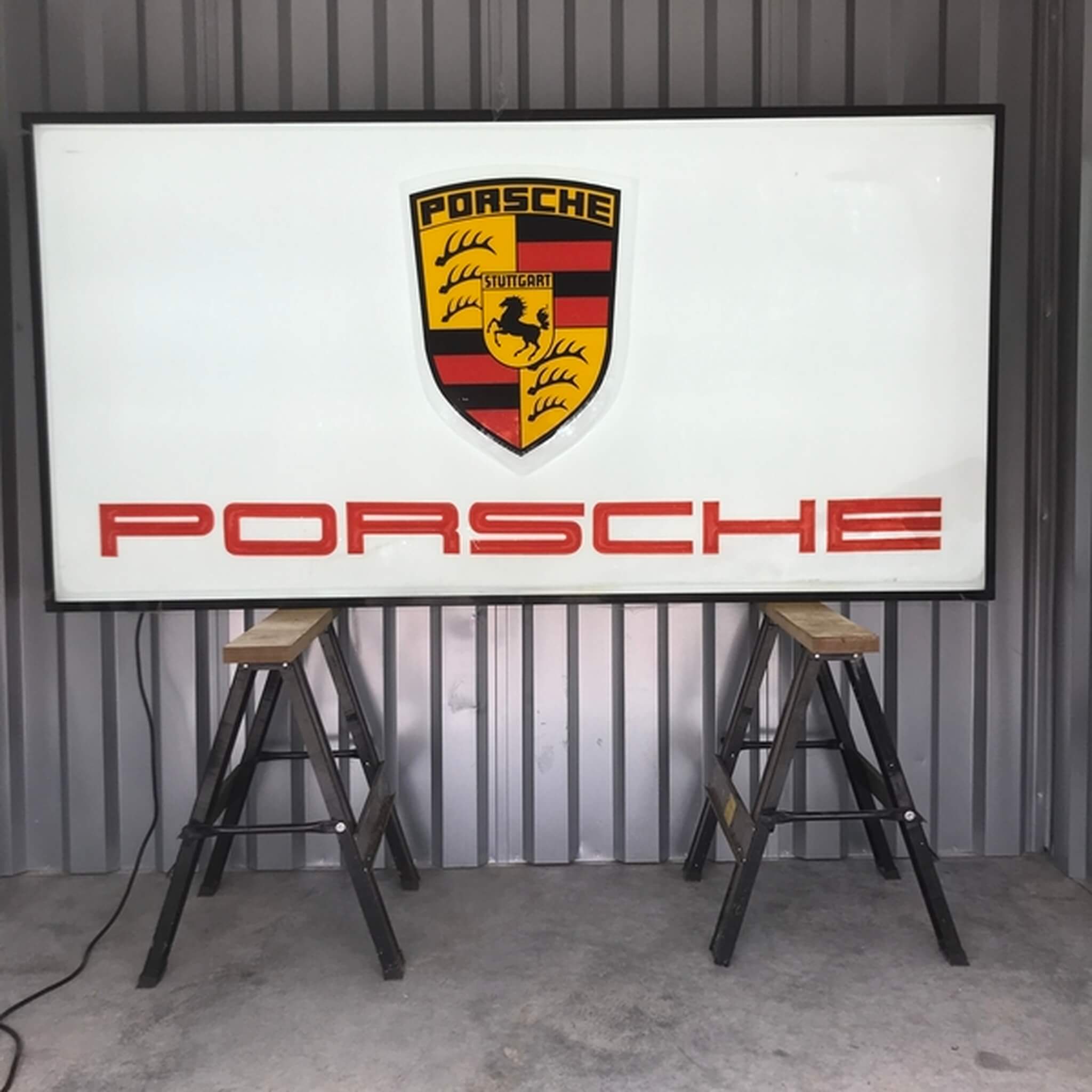 Illuminated Porsche Dealership Sign (4' x 8')