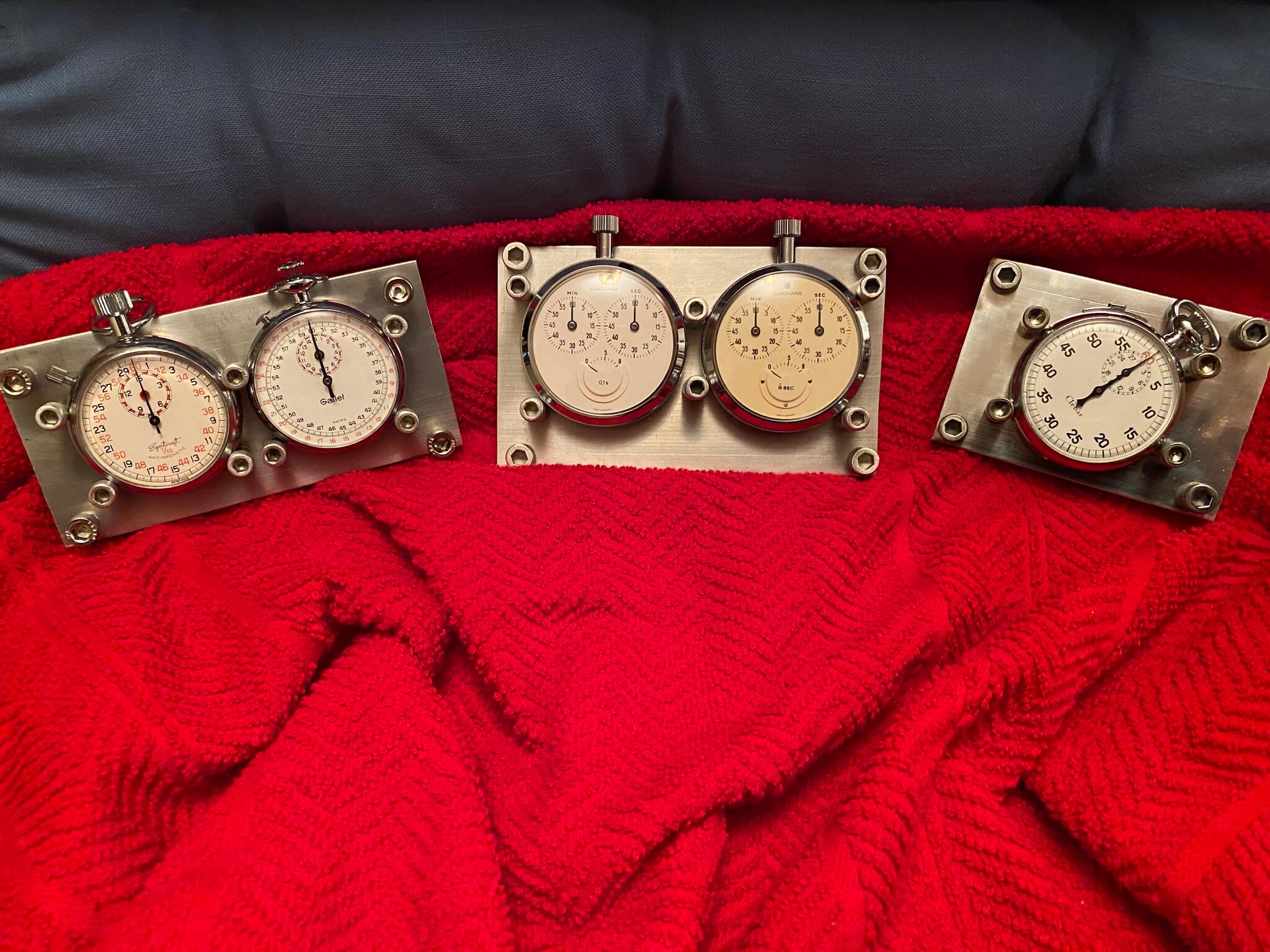 Collection of 5 Vintage Rally Timer Stopwatches
