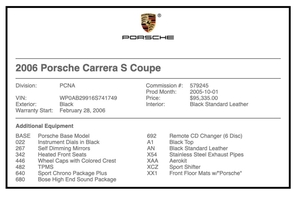 2006 Porsche 997 Carrera S Aerokit 6-Speed