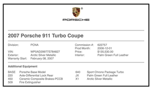 25K-Mile 2007 Porsche 997.1 Turbo 6-Speed Palm Green Full Leather Interior