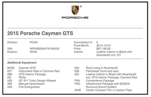  2015 Porsche 981 Cayman GTS 6-Speed