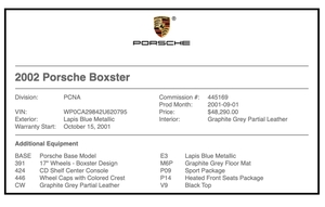 2002 Porsche 986 Boxster 5-Speed