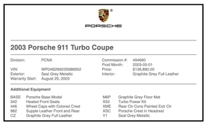 2003 Porsche 996 Turbo X50 6-Speed