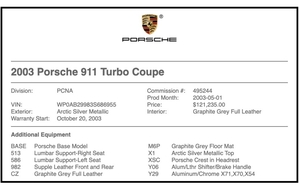 13K-Mile 2003 Porsche 996 Turbo Coupe 6-speed