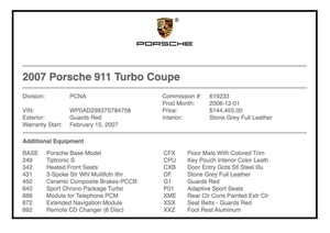 2007 Porsche 997 Turbo Coupe