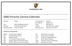 2006 Porsche 997 Carrera Cabriolet 6-speed