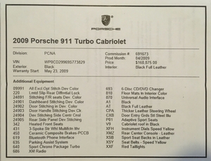 18K-Mile 2009 Porsche 997 Turbo Cabriolet 6-Speed
